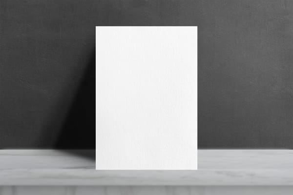 A4 Poster Mockup  Stand on Wall