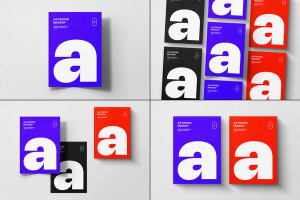 Modern A4 Poster Mockup