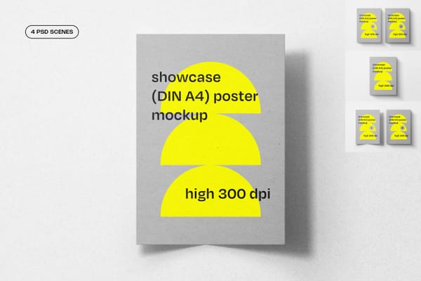 Creative A4 Poster Mockup