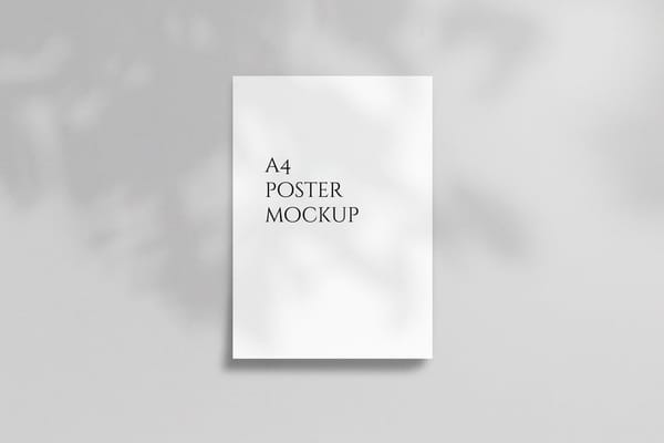Aesthetic A4 Poster Mockup