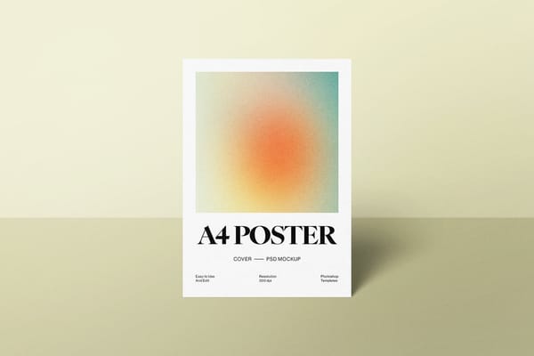 A4 Poster Mockup Gradient
