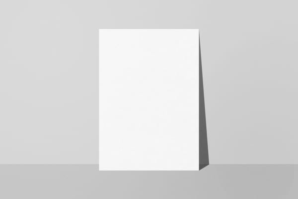 A4 Poster Mockup Standing Leaning on Wall