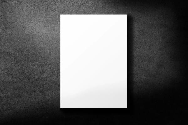 A4 Poster Mockup on Dark Background