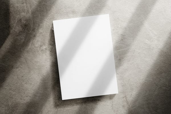 A4 Poster Mockup on Wall Texture with Shadow