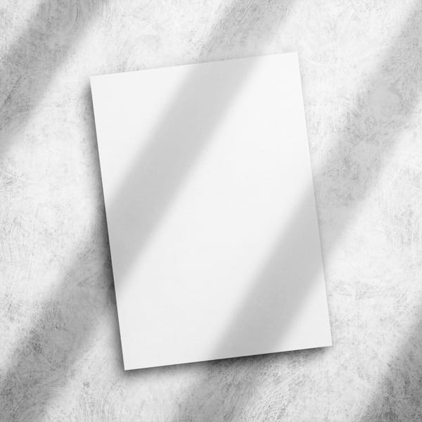 A4 Poster Mockup on White Wall