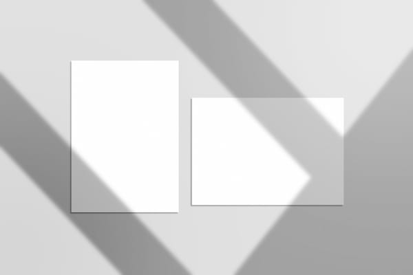 A4 Poster Mockup with Interior Shadow Overlay