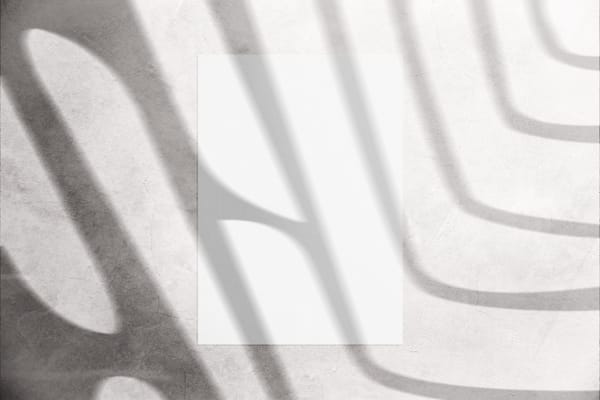 A4 Poster Mockup with Realistic Shadow Overlay