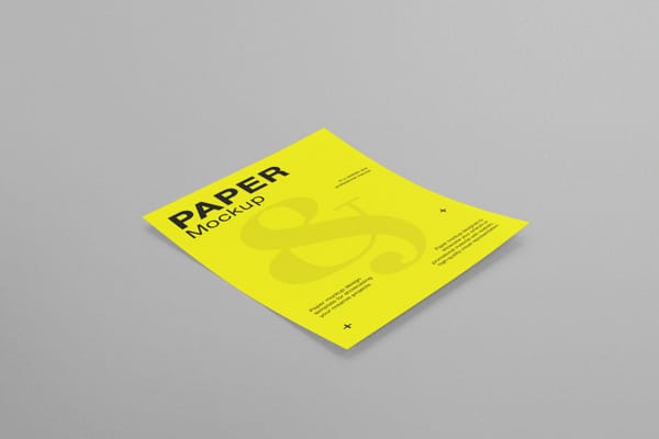 Angled Paper Mockup