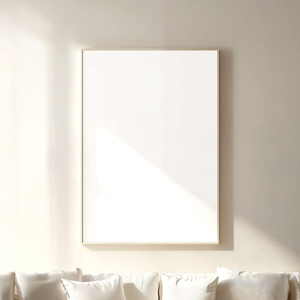 Beige Interior Frame Poster Mockup