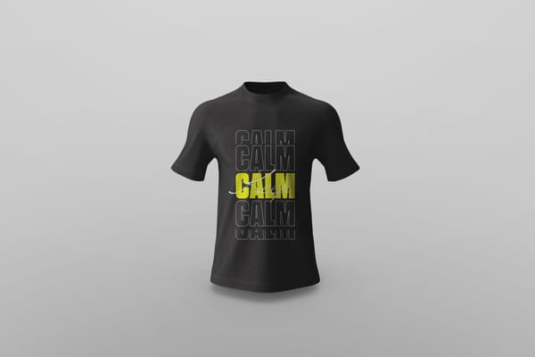 Black Crewneck T-Shirt Mockup