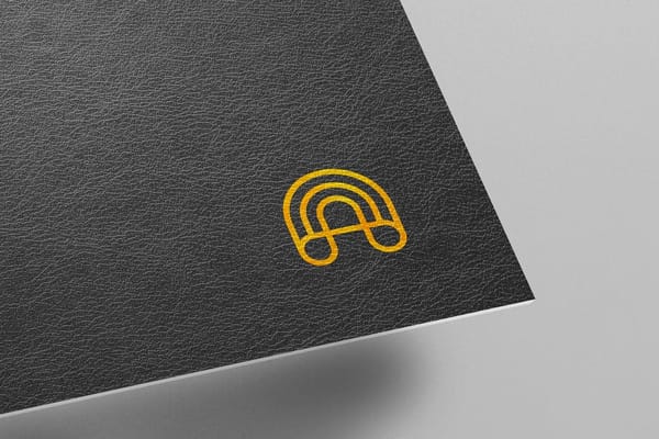 Black Leather Logo Mockup
