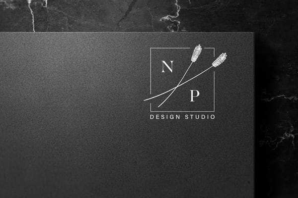 Black Logo Mockup With Marble Black Background