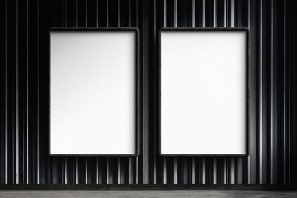 Black Metal Frame Poster Mockup