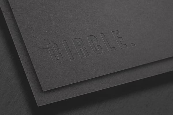 Circle Black Paper Logo Mockup