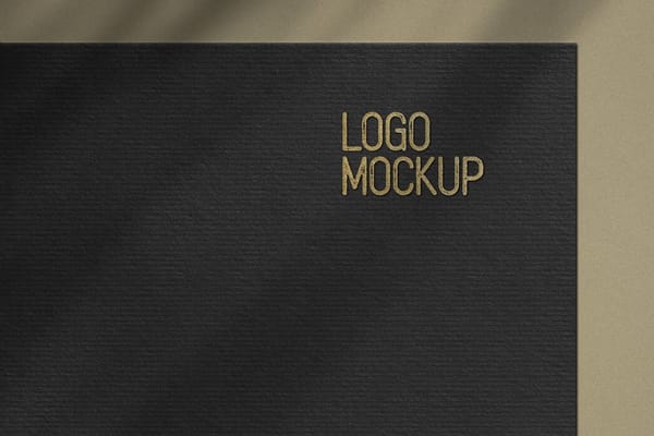 Black Paper Logo Mockups