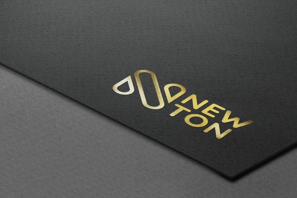Black Paper Newton Logo Mockup