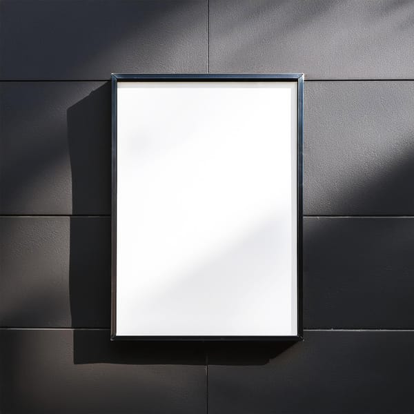 Urban Wall Steel Frame Poster Mockup