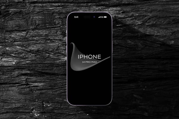 Black iPhone 14 Pro Max Mockup