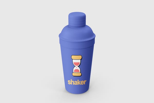 Blue Shaker Bottle Mockup
