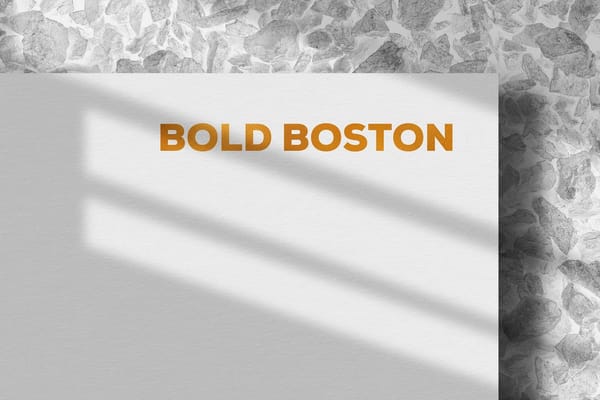 Bold Boston Gold Logo Mockup
