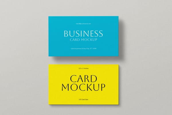 Bold Mix Card Mockup Set