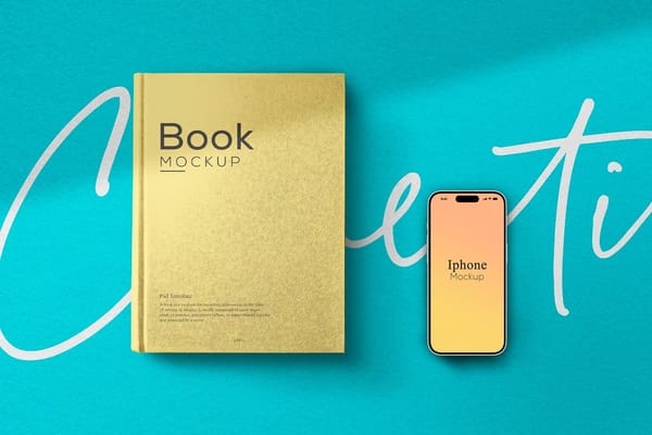Book & iPhone Mockup