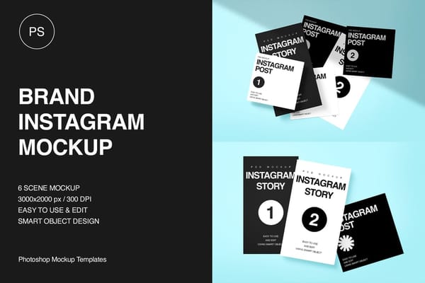 Brand Instagram Post & Story Mockup