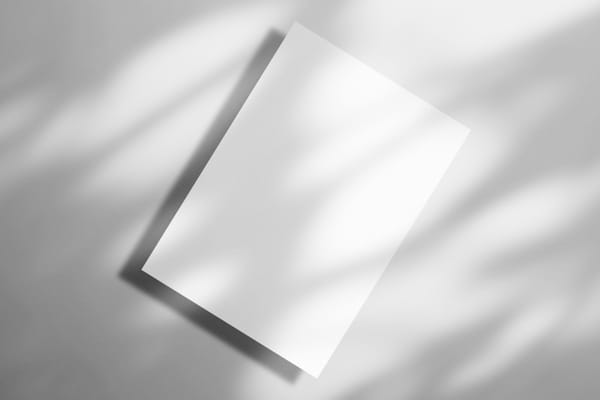 Branding Poster Mockup with Realistic Shadow Overlay