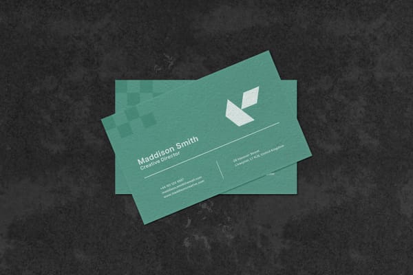 Minimal Stacked Business Card Mockup