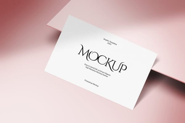 Elegant Postcard Mockup Scene