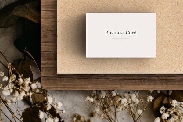 Clean Minimal Business Card Mockup