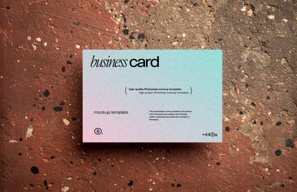 Business Card Mockup on Terrazzo