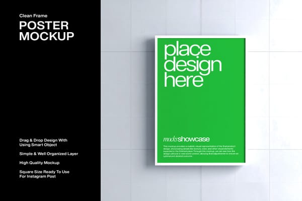 Clean Frame Poster Mockup