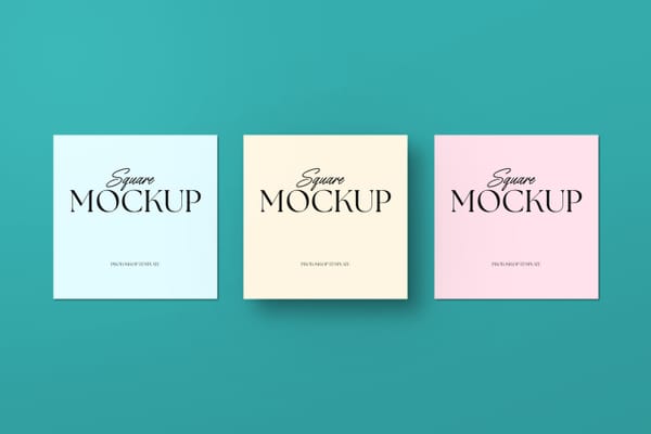 Colored Square Mockup