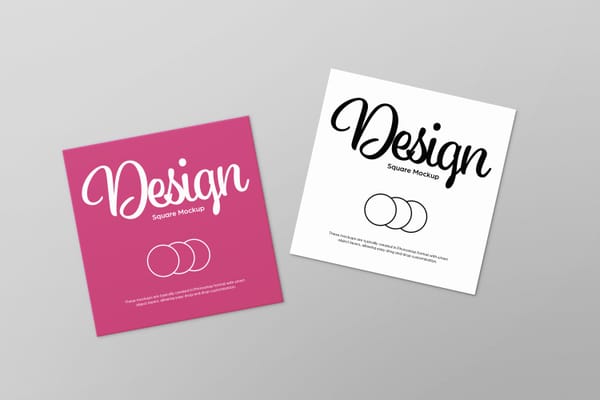 Colorful Square Mockup Set