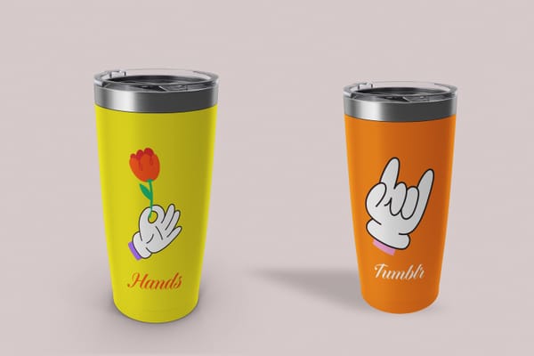 Colorful Travel Tumbler Mockup