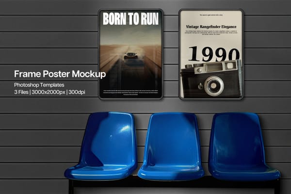 Realistic Frame Poster Mockup
