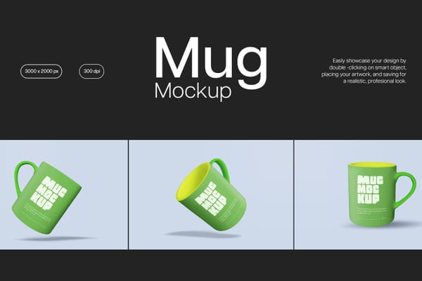 Green Mug Mockup