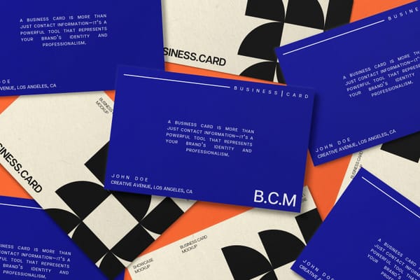 Elegant Stacked Business Card Mockup