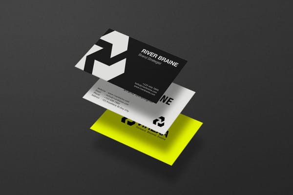 Exclusive Stacked Business Card Mockup