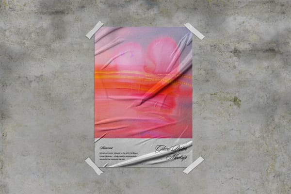 Chic Glued Poster Mockup