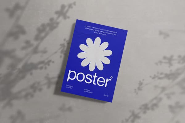 Poster Mockup on Floor Cement