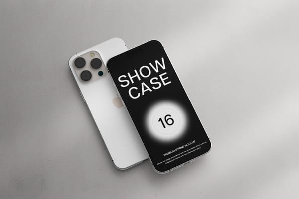 Mono Glow iPhone Mockup