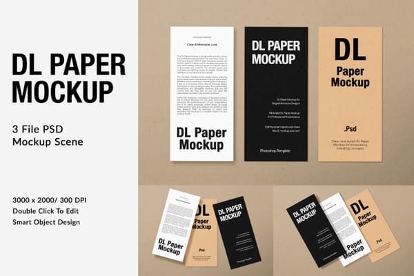 Exclusive DL Paper Mockup