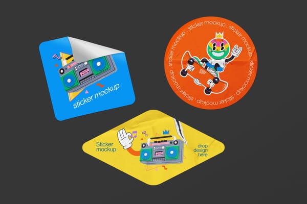 Creative Sticker Mockup