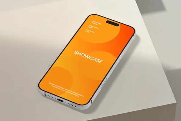 Sleek iPhone Mockup on Minimal Table