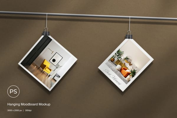 Hanging Moodboard Mockup