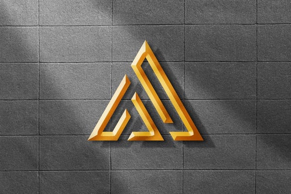 Embossed Gold Logo Mockup