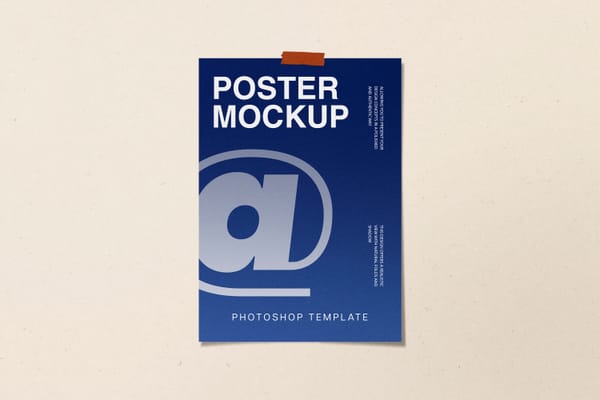 Flat Clip Poster Mockup