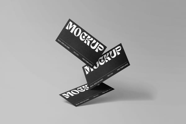Floating Business Card Mockup